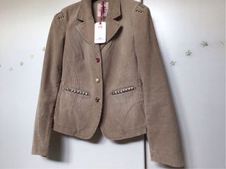 Fornarina blazer nuovo velluto beige