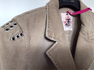 Fornarina blazer nuovo velluto beige