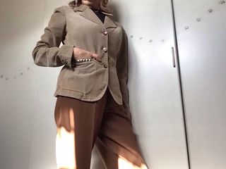 Fornarina blazer nuovo velluto beige