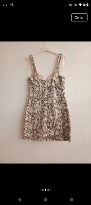 Vestido Zara estampado serpiente Talla M