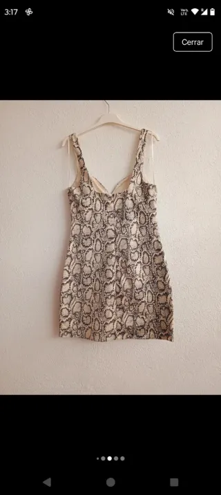 Vestido Zara estampado serpiente Talla M