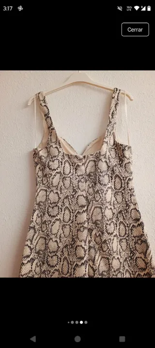 Vestido Zara estampado serpiente Talla M