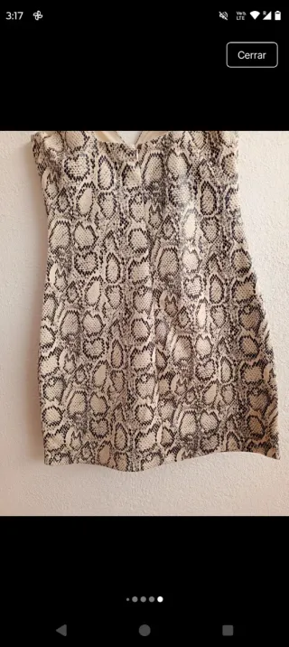 Vestido Zara estampado serpiente Talla M