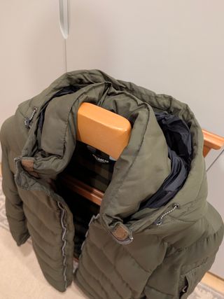 Abrigo acolchado Pull&Bear Basics verde oliva