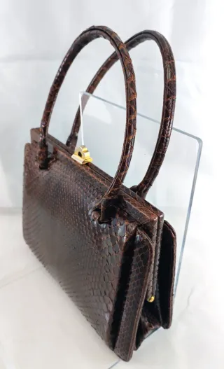 Borsetta vintage anni 60 pelle serpente