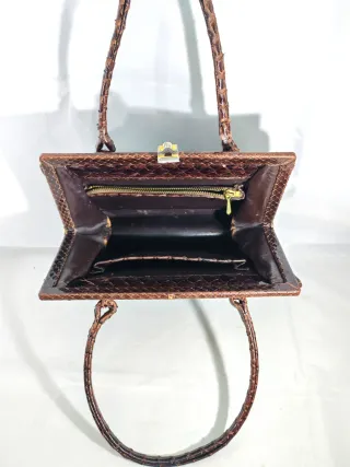 Borsetta vintage anni 60 pelle serpente