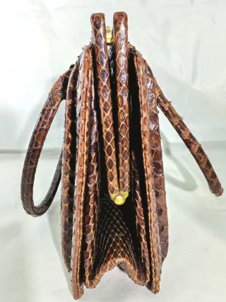 Borsetta vintage anni 60 pelle serpente