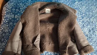 Chaqueta Zara Mujer Beige/Marrón Talla M