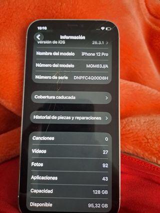 iPhone 12 Pro 128GB 74% Salud Batería