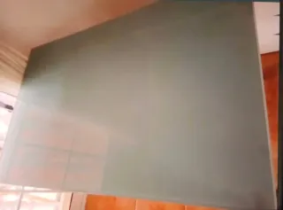 Mesa de cocina cristal y metal gris 120x70