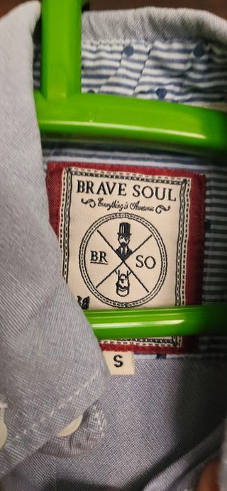 Camisa de vestir azul para hombre