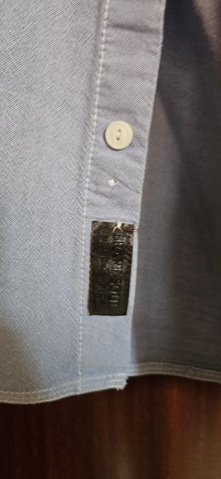 Camisa de vestir azul para hombre