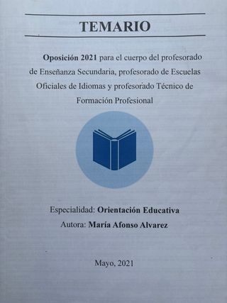 Temario de oposiciones. Orientación Educativa