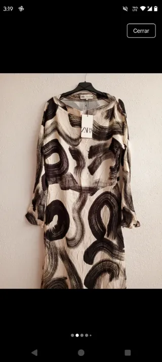 Vestido Zara Midi Estampado Talla M