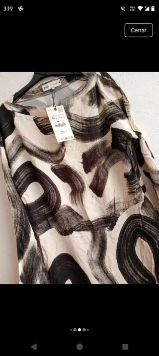 Vestido Zara Midi Estampado Talla M