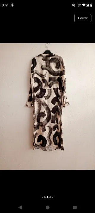 Vestido Zara Midi Estampado Talla M
