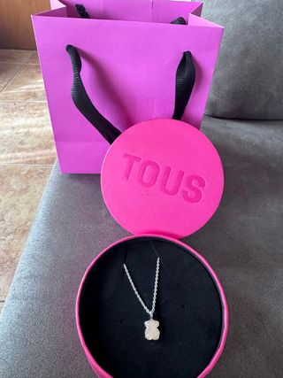 Collar Tous Oso Rosa y Plata