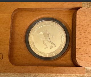 Moneda Plata 2000 Ptas Barcelona 92 Futbol