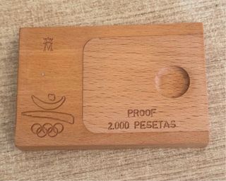 Moneda Plata 2000 Ptas Barcelona 92 Futbol