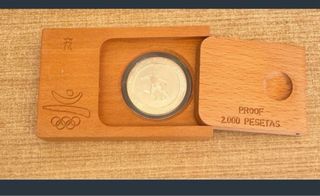 Moneda Plata 2000 Ptas Barcelona 92 Futbol