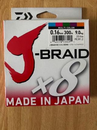 Hilo de Pesca Daiwa J-Braid x8 0.16mm 300m