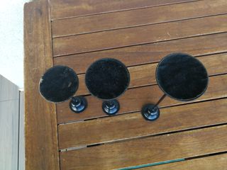 Juego de 3 candelabros negros