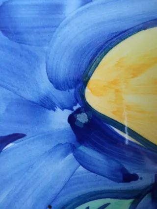 Frutero de cerámica pintado a mano