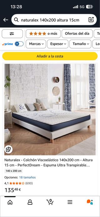 Colchón Naturalex Viscoelástico 140x200