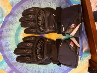 Chaqueta Moto Mujer Negra y Rosa 3XL guantes m