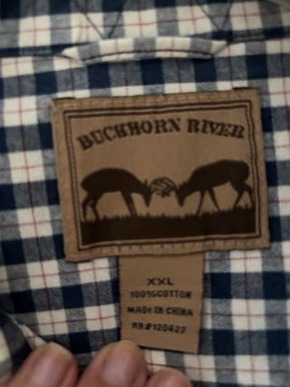Camisa Buckhorn River Talla 5XL Cuadros Azul