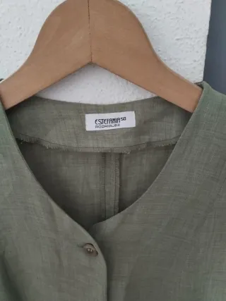 Blusa tipo chaqueta verde Estivan