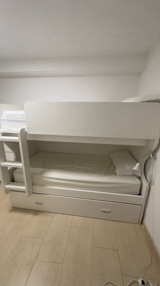 Litera madera con cama nido