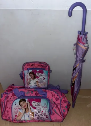 Bolsa neceser y paraguas Disney Violetta