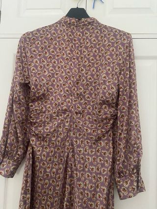 Vestido largo estampado seda