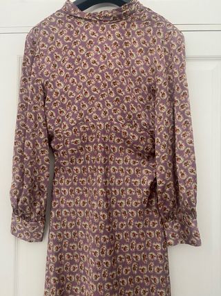 Vestido largo estampado seda