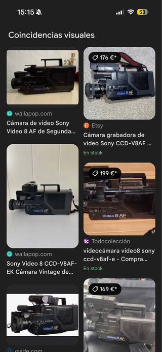 Videocámara Sony Video 8 AF CCD Antigua