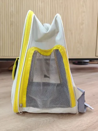 Mochila Transportín Gato Moorpet Beige y Amarillo