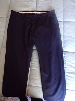 Pantalón de traje azul hombre