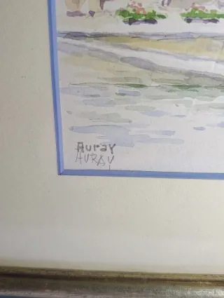 Coppia quadri acquerello con cornice