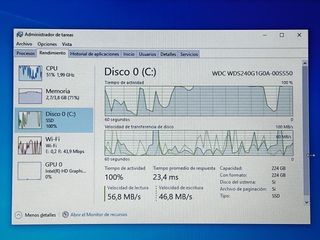 Portátil Lenovo i3-6006U 4GB RAM 240GB SSD