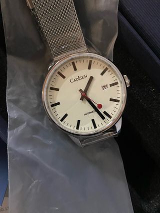 Reloj Cadisen Automático Plata y Blanco