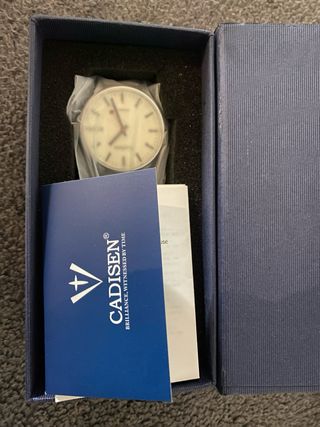 Reloj Cadisen Automático Plata y Blanco