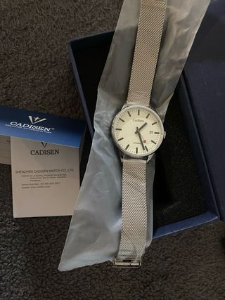 Reloj Cadisen Automático Plata y Blanco