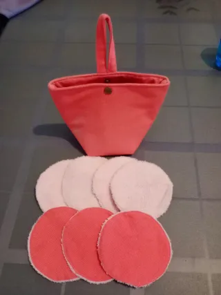 Discos Desmaquillantes Reutilizables (Rosa/Coral)