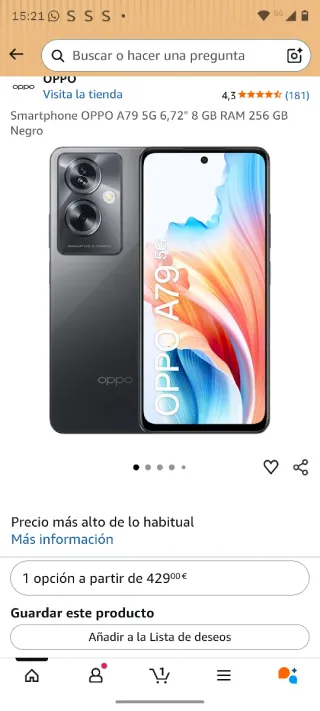 Oppo A79 5G 256GB Nero