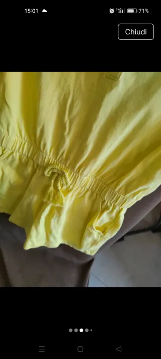 Tuta estiva bambina Benetton gialla