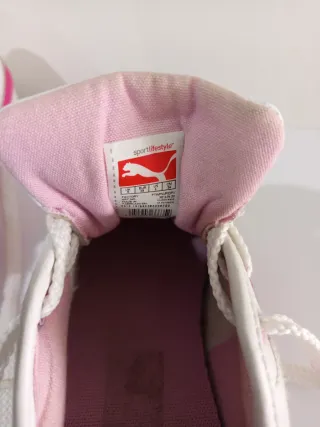 Zapatillas Puma Blancas y Rosas Talla 38