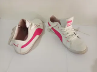 Zapatillas Puma Blancas y Rosas Talla 38