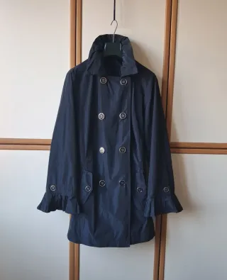 Trench blu cangiante Made in Italy