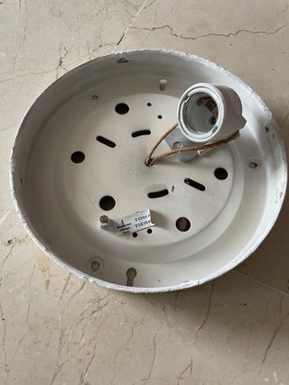 Aplique de techo cristal y plástico